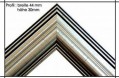 Holzrahmen Prunkrahmen Rustika Silber -Profilbreite 44mm. Der Rahmen wird zur Selbstmontage* geliefert.