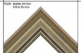 Holzrahmen Prunkrahmen Milano Silber - Profilbreite 44mm. Der Rahmen wird zur Selbstmontage* geliefert.