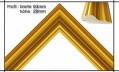 Holzrahmen Prunkrahmen FRONTERA Gold B: 63mm  H: 29mm  Der Rahmen wird zur Selbstmontage geliefert. 