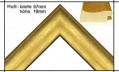 Holzrahmen Prunkrahmen FORTUNA Gold B: 57mm  H: 19mm  Der Rahmen wird zur Selbstmontage geliefert. 