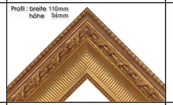 Holzrahmen Prunkrahmen Venecia Gold - Der Rahmen wird zur Selbstmontage* geliefert.