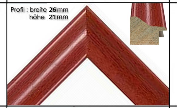Holzrahmen Classic Rot - Der Rahmen wird zur Selbstmontage* geliefert.
