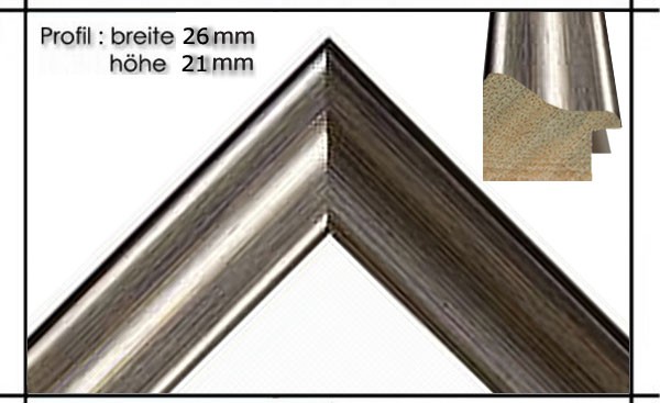 Holzrahmen Classic Blau Silber - Der Rahmen wird zur Selbstmontage* geliefert.