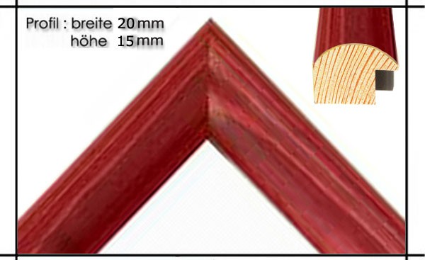 Holzrahmen Prunkrahmen Aquarello Rot - Der Rahmen wird zur Selbstmontage* geliefert.