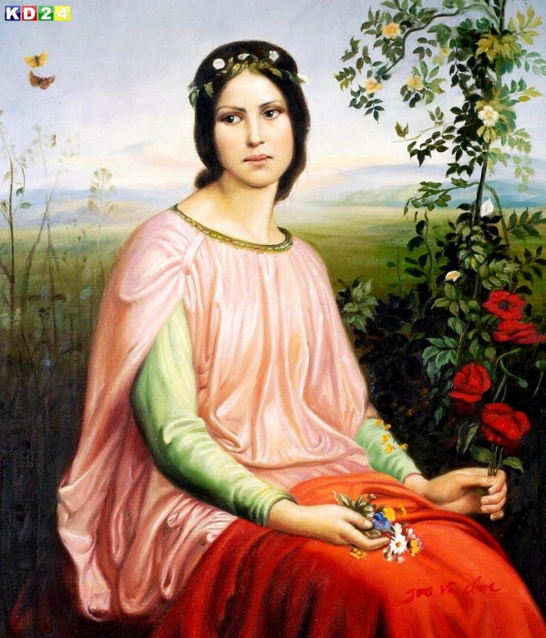 LOUIS JANMOT DIE WILDBLUMEN c73793 50x60cm ÖLGEMÄLDE HANDGEMALTES ÖLBILD MUSEUMSQUALITÄT