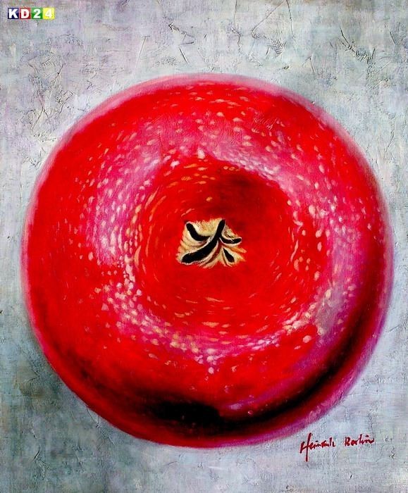 Modern - der rote Apfel c77202 50x60 CM �lgem�lde handgemalt