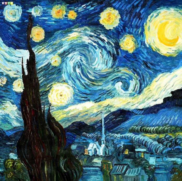 Vincent Van Gogh Starry Night g78107 80x80cm Oil Painting Hand Painted eBay