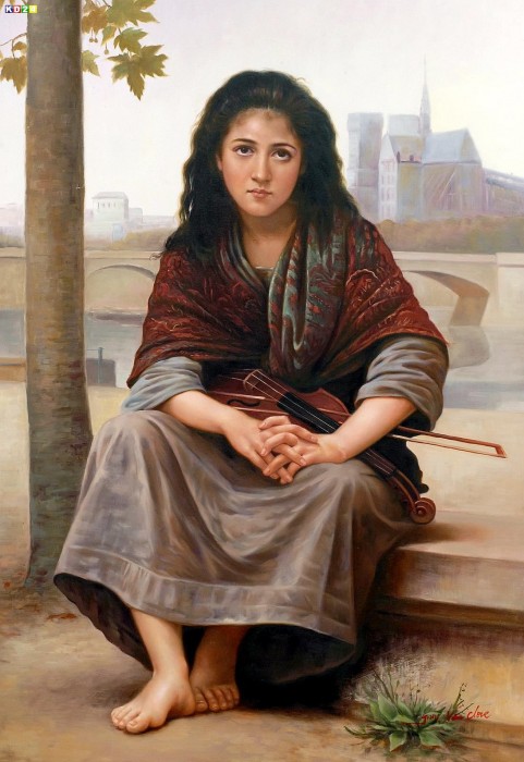 William Adolphe Bouguereau - böhmisches Mädchen d78792 60x90cm Ölgemälde Museumsqualität