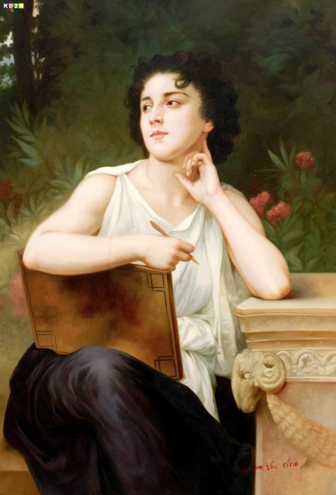 William Adolphe Bouguereau - Inspiration d78797 60x90cm Ölgemälde Museumsqualität