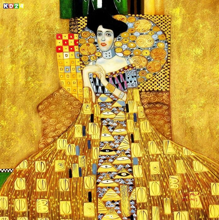 Gustav Klimt - Adele Bloch Bauer II g78965 80x80cm exzellentes Ölgemälde