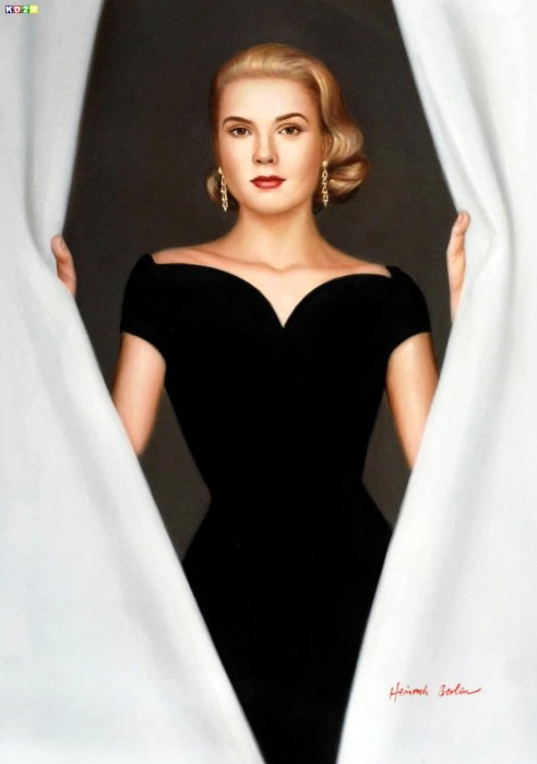 Klassik Portrait - Grace Kelly x79042 40x60cm Ölgemälde Museumsqualität