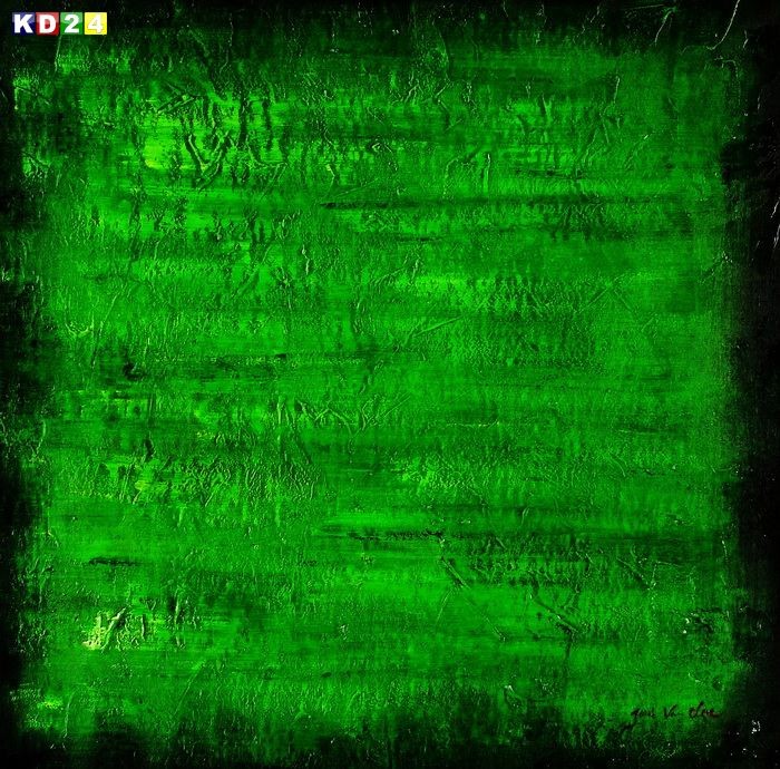 Abstrakt - Black Emerald g79193 80x80cm abstraktes Ölgemälde handgemalt