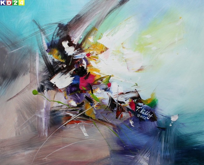 Modern Abstrakt blowing colors c80816 50x60cm Top Ölgemälde Modern Art Handgemalt Zeitgenössisch Ölbild