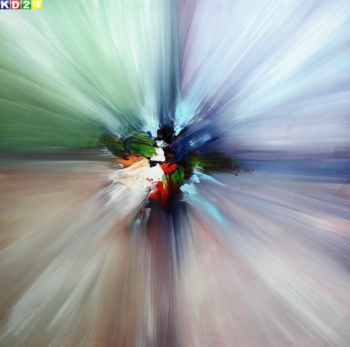 Modern Abstrakt Strahlen der Natur h80400 90x90cm schönes zeitgenössisches Ölgemälde handgemalt
