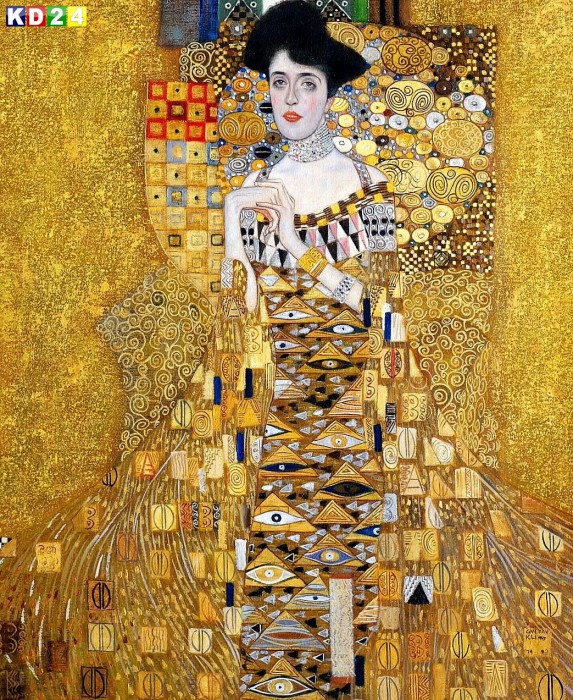 Gustav Klimt - Adele Bloch Bauer I c80007 50x60cm Ölgemälde in Museumsqualität