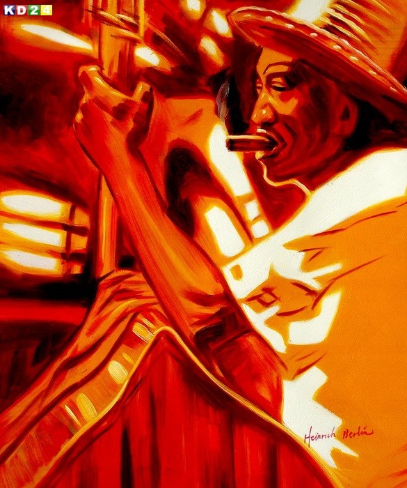 Cuba Buena vista social club  Nr3 c81076 50x60 cm Cuba Ölgemälde handgemalt
