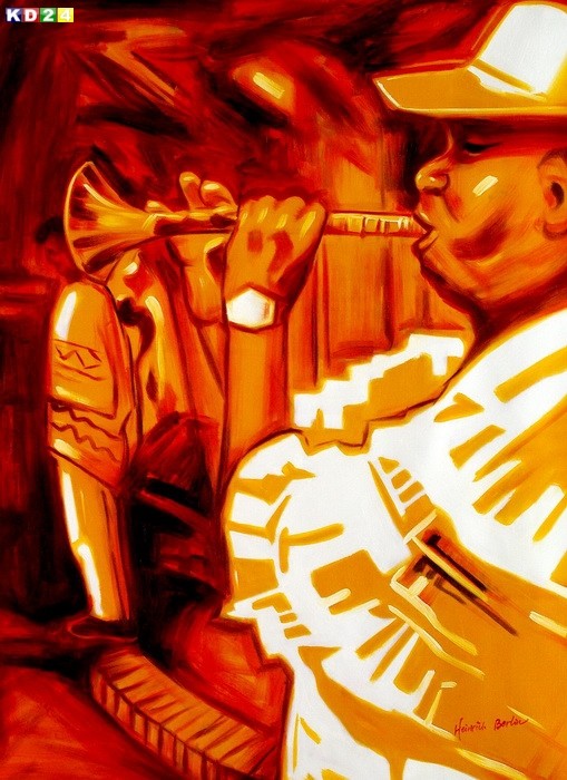 Cuba Buena vista social club  Nr4 i81093 80x110 cm Cuba Ölgemälde handgemalt