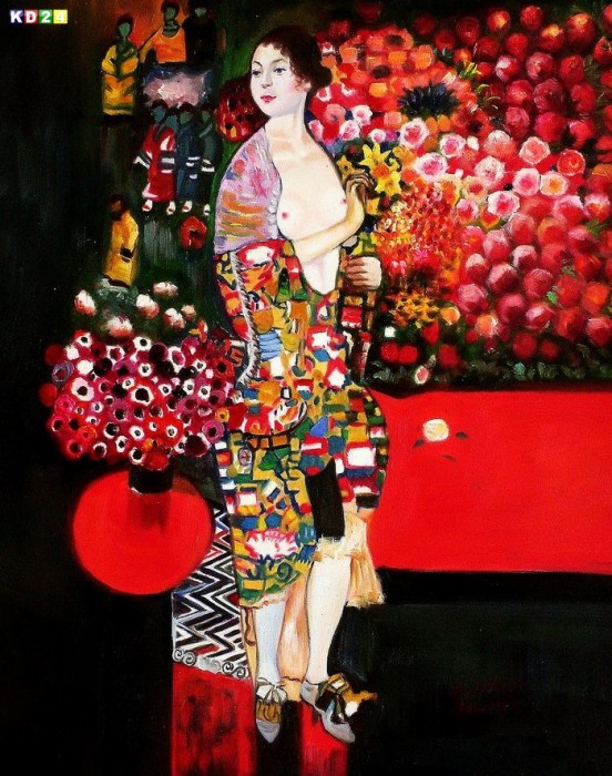 Gustav Klimt - Die Tänzerin c81183 50x60cm handgemaltes Ölgemälde
