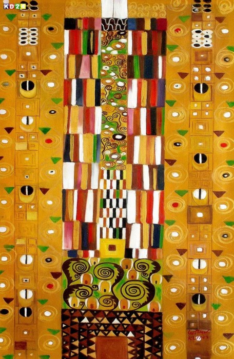 Gustav Klimt - Pattern for the Stoclet Frieze d81239 60x90cm meisterhaftes Ölgemälde Jugendstil