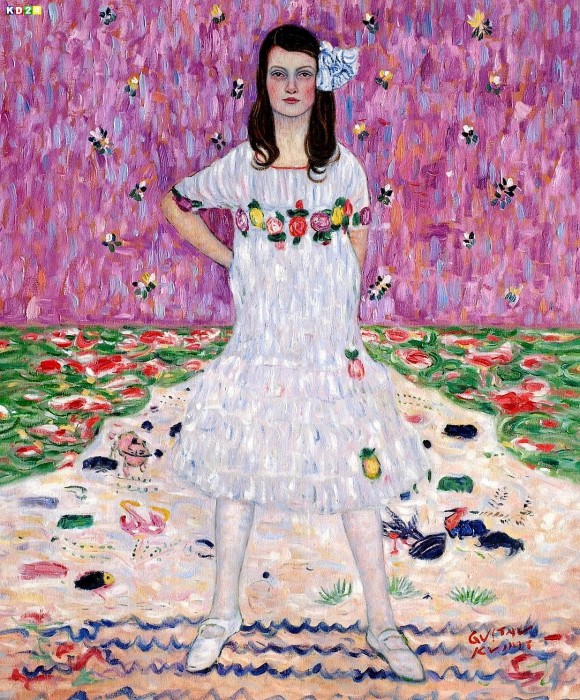 Gustav Klimt - Mäda Primavesi c81723 50x60cm imposantes Ölgemälde handgemalt Museumsqualität