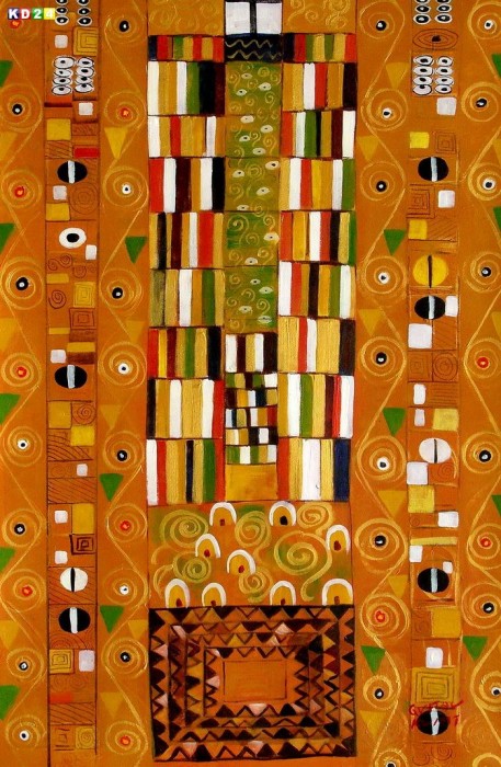 Gustav Klimt - Pattern for the Stoclet Frieze d81555 60x90cm meisterhaftes Ölgemälde Jugendstil