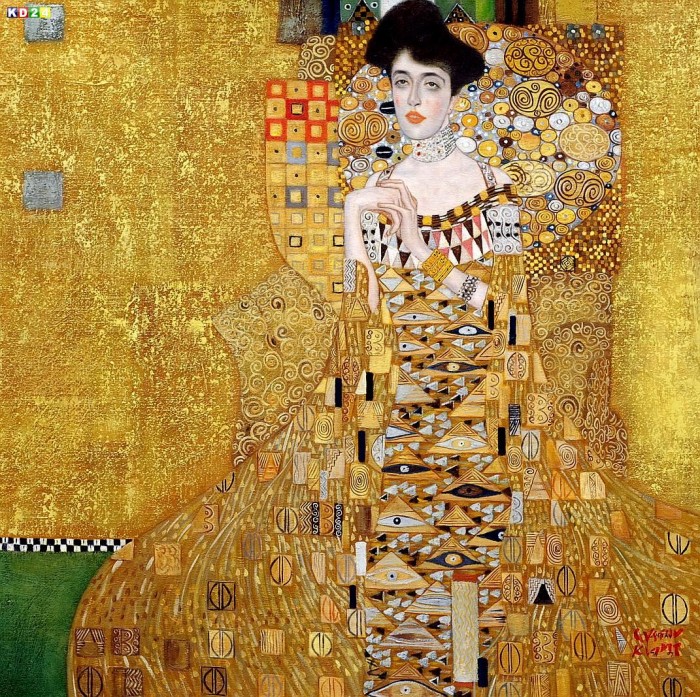 Gustav Klimt - Adele Bloch Bauer II e81725 60x60cm exzellentes Ölgemälde handgemalt Museumsqualität