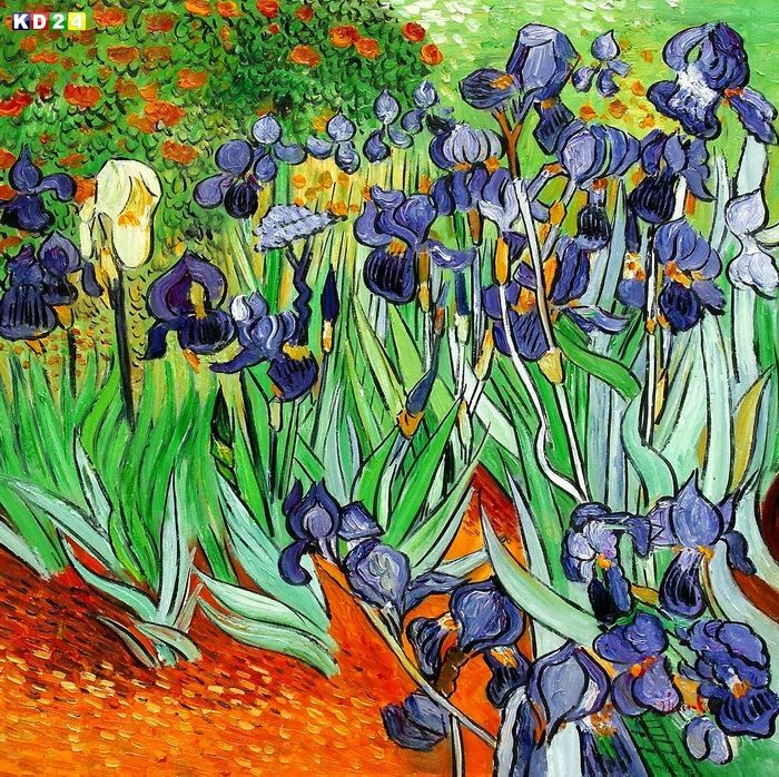 Vincent van Gogh - Blaue Iris g81586 80x80cm exzellentes Ölgemälde handgemalt