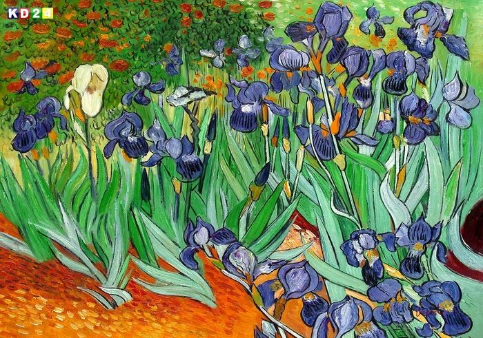 Vincent van Gogh - Blaue Iris i81595 80x110cm exzellentes Ölgemälde handgemalt
