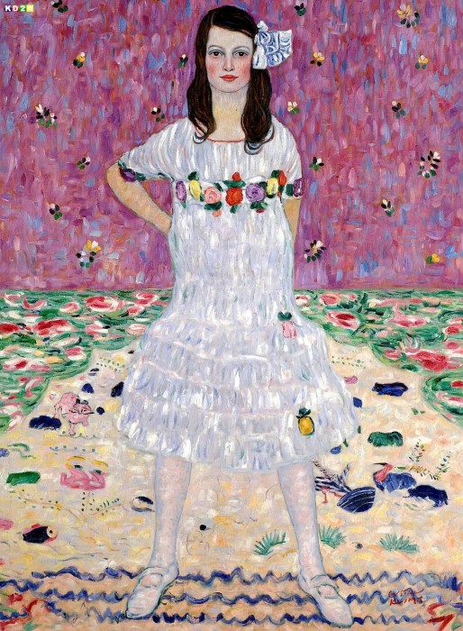 Gustav Klimt - Mäda Primavesi i81741 80x110cm imposantes Ölgemälde handgemalt Museumsqualität